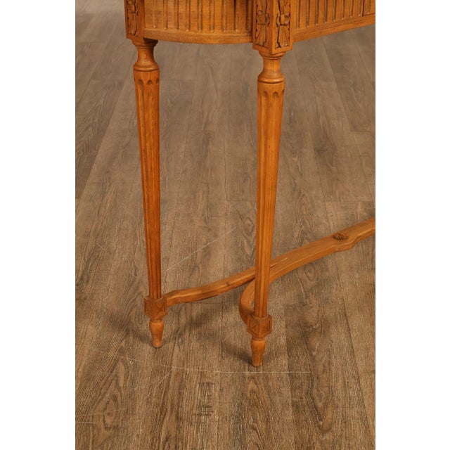 French Louis XVI Style Marble Top Narrow Console For Sale - Image 9 of 18