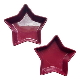 Red Star Stoneware Baking or Serving Dishes -2 For Sale