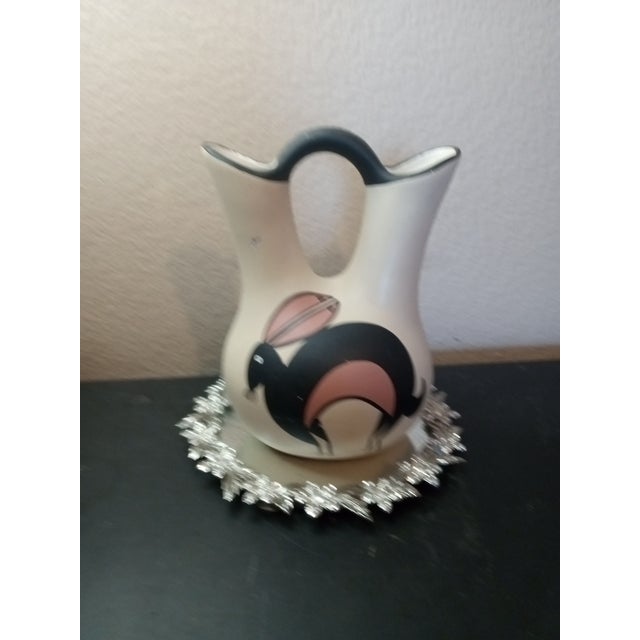 Exquisite Mimbres Style Rabbit Kopa Pottery From Arizona Wedding Vase For Sale - Image 4 of 6