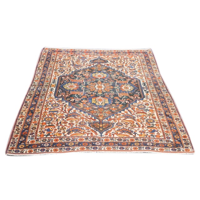 Traditional Antique Qashqai Rug 4'10'' x 6' For Sale - Image 3 of 12