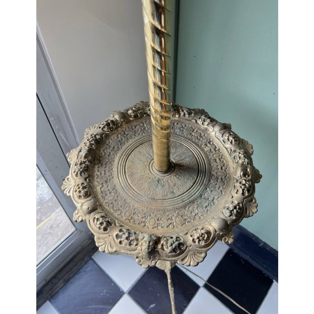 Antique Bradley Hubbard Ornate Electrified Floor Lamp For Sale - Image 10 of 17