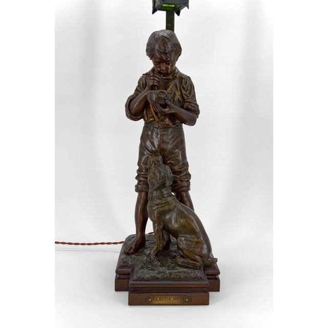 Art Nouveau The Good Soup Lamp by Victor Rousseau, 1900s For Sale - Image 11 of 18