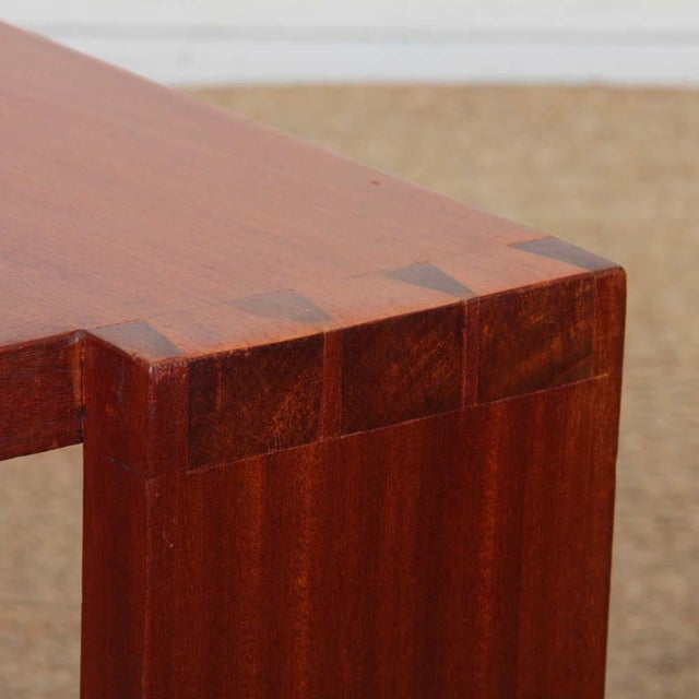 20th Century Square Wooden Coffee Table For Sale - Image 5 of 8