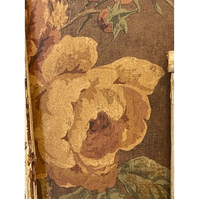 Rustic Antique Poster in Floral Rustic Handpainted Frame For Sale - Image 3 of 5