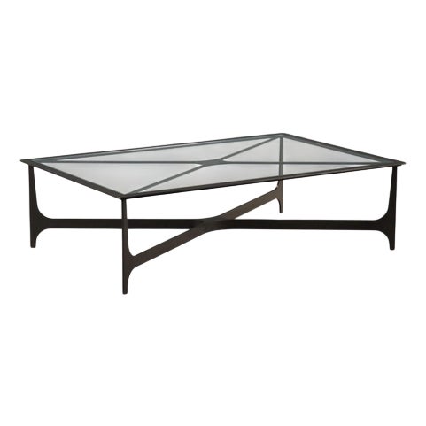 Small Italian Table in Black Lacquered Iron and Glass For Sale