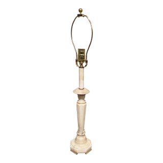 19th Century Marble Candlestick as Lamp with Bronze Base For Sale