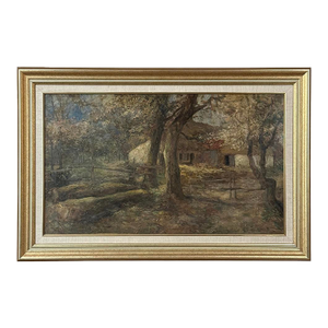 Antique Framed Oil Painting on Canvas Signed A. Heins