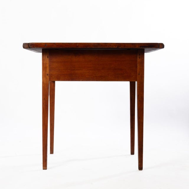 Brown Early 20th Century Tapered Leg Breadboard Top New England Tavern Table For Sale - Image 8 of 10