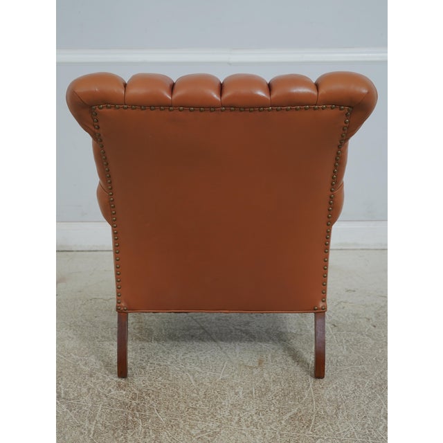Carl Forslund Rip Can Lee Tufted Leather Chair & Ottoman For Sale - Image 4 of 12