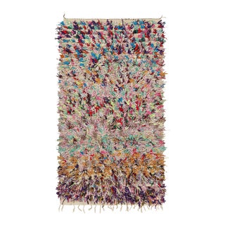 Vintage Moroccan Shag Rug With Polychromatic Geometric Patterns From Rug & Kilim For Sale