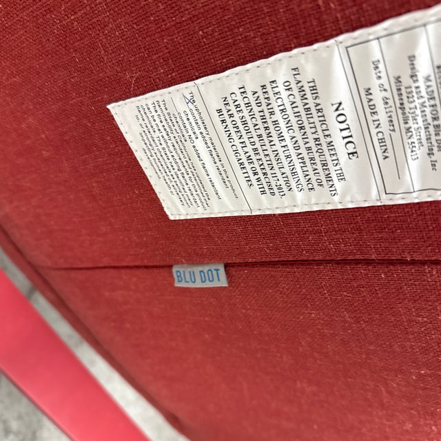 Blu Dot Field Craig Red Lounge Chairs, Pair For Sale - Image 12 of 12