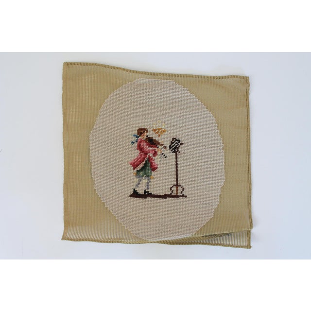 Mid 20th Century Set of Four Vintage Victorian Style Unframed "Prework" Needlepoint Art Work For Sale - Image 5 of 8