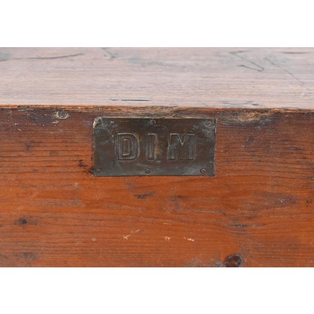Antique Military Campaign Pine Chest from Holloway and Son, 1880s For Sale - Image 11 of 14