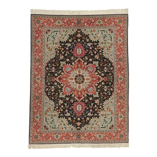 Vintage Persian Tabriz Rug - 05'01 X 06'08 For Sale