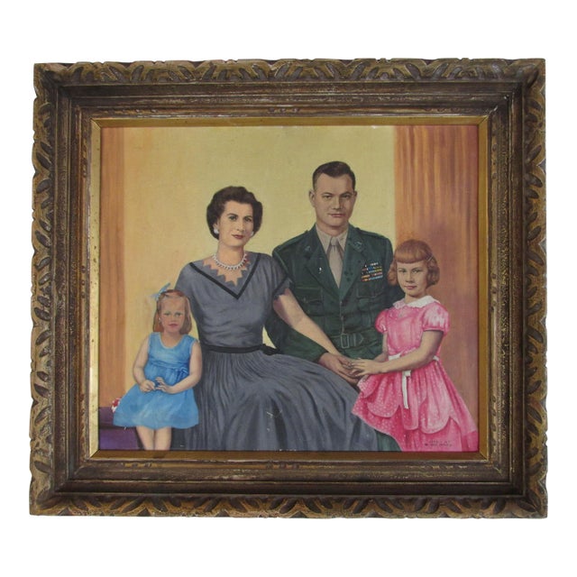 Mid Century American Ancestor Painting by S. Shimazu, 1955 For Sale