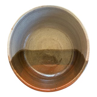 1970s Signed Ann Campbell Studio Pottery Serving Bowl – 7.5-8” Handmade Stoneware For Sale