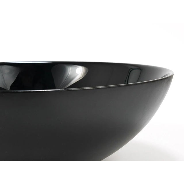 Large Black Centerpiece Glass Bowl from Riedel X Mesa, Italy, 1980s For Sale - Image 6 of 13