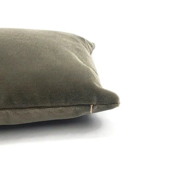 Contemporary Kravet Faux Mohair in Stone Gray Large Lumbar Pillow Cover For Sale - Image 3 of 5