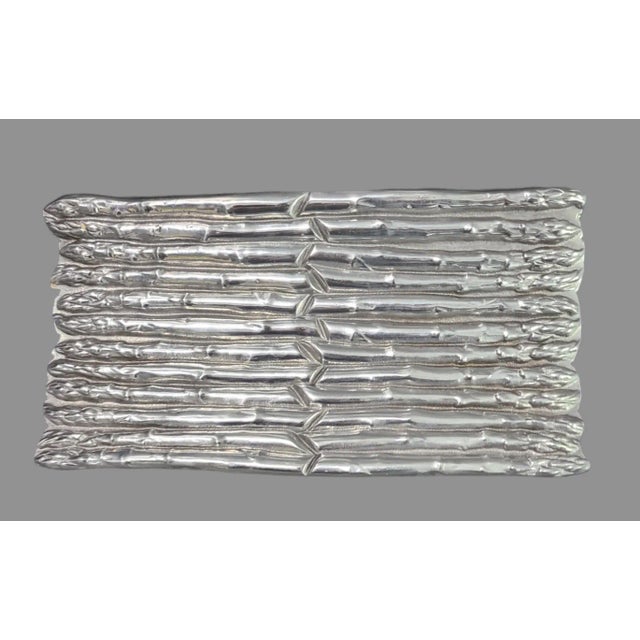 Mid-Century Modern Vintage Wilton Pewter Armetale Metal Asparagus' Shaped Platter For Sale - Image 3 of 7