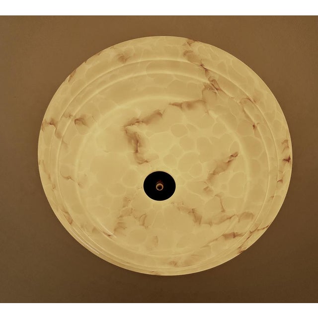 Art Deco Pendant Light in Amber Marble Glass, 1930s For Sale - Image 12 of 18