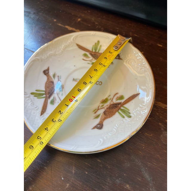 1970s 1970s Ceramic New Mexico Teacup and Saucer With Bird Accents For Sale - Image 5 of 8