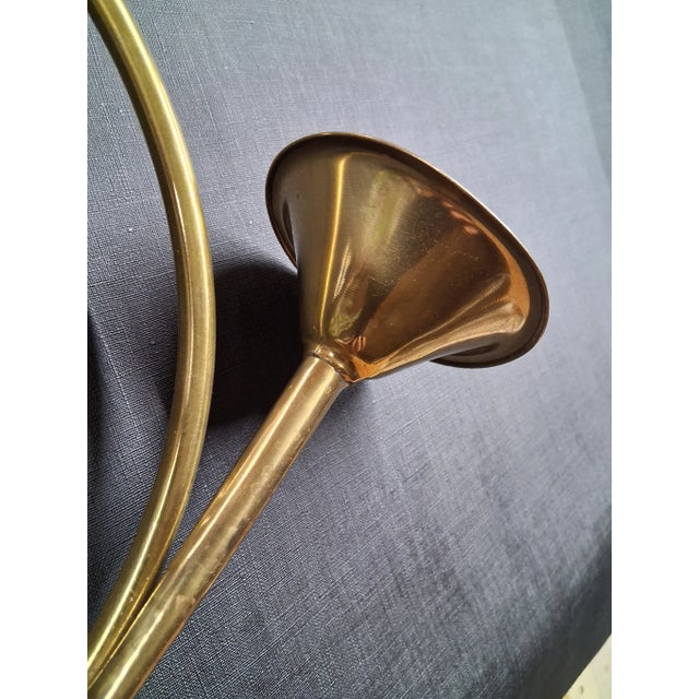 Vintage Decorative Brass Horn For Sale - Image 4 of 8