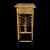 Victorian Vintage Burnt Bamboo Rattan Side Table W/ Drawer & Palm Frond Design For Sale - Image 3 of 8