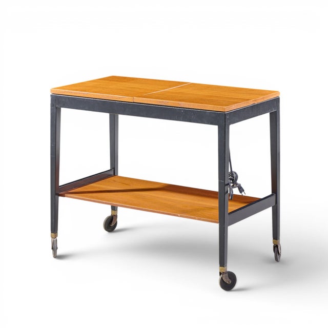 George Nelson for Herman Miller Mid Century Walnut Server Bar Cart For Sale In Chicago - Image 6 of 11