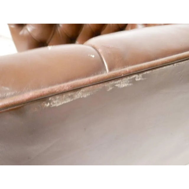 Brown Tufted Midcentury Club Chair For Sale - Image 8 of 9