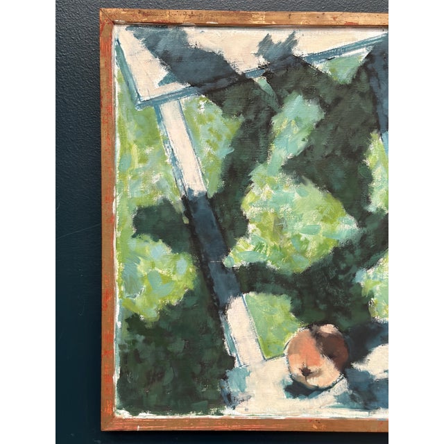 Original Swedish Oil on Canvas – “Peaches on Chair” by Sune Alehammar – Signed – Vintage & Framed – 48 × 63 cm (18.9" ×...