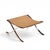 Mies Van Der Rohe for Knoll Mid Century Barcelona Stool With Cowhide Sling For Sale - Image 9 of 10