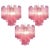 Trio Pink Glass Tube Chandeliers, Murano, 1970s, Set of 3 For Sale - Image 16 of 16