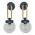 Vintage Attributed to Visual Comfort Modern Jute Rope Wall Sconces Brass Finish With Glass Globes - a Pair For Sale