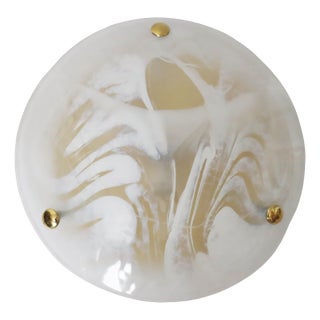Marble Murano Glass Flush Mount by Egon Hillebrand for Hille, Germany, 1960s For Sale