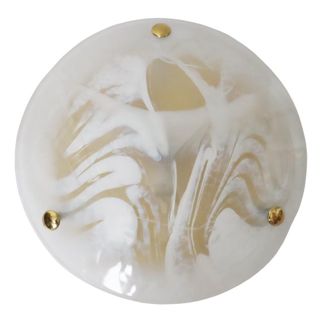 Marble Murano Glass Flush Mount by Egon Hillebrand for Hille, Germany, 1960s For Sale
