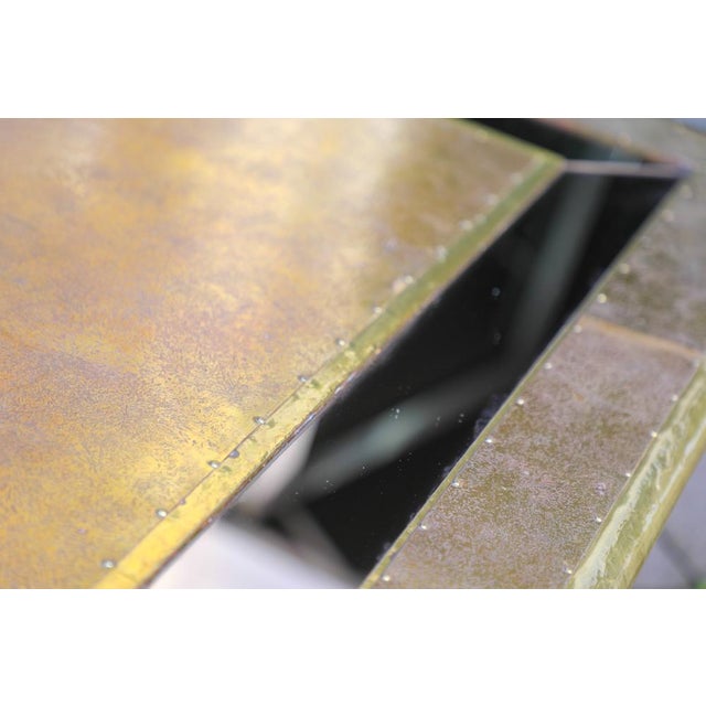 Vintage Rectangular Brass Coffee Table by Rodolfo Dubarry, 1970s For Sale - Image 13 of 18