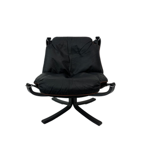 Falcon Leather Lounge Chair by Sigurd Ressel for Vatne Furniture, 1970s