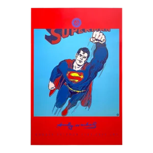 Andy Warhol Foundation Vintage 1996 1st Edtn Lithograph Print Pop Art Poster " Myths : Superman " 1981