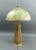 Early 20th Century Early 20th Century Bradley & Hubbard Antique Hand Painted Gold Gilt Slag Glass Table Lamp For Sale - Image 5 of 11