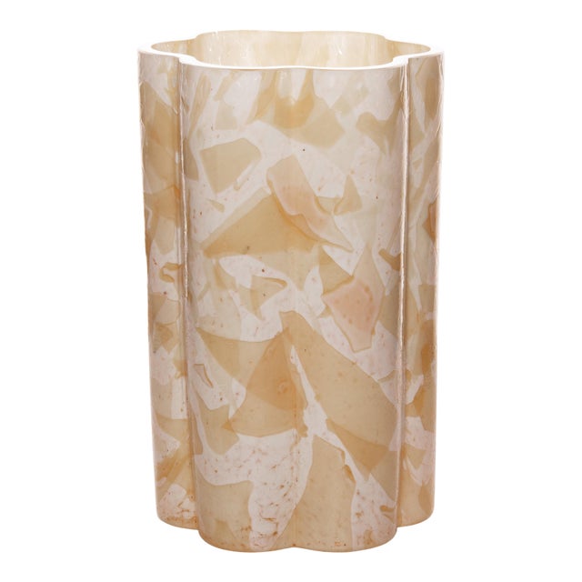 Stories of Italy Nougat Amber Bucket Vase For Sale