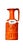 Bitossi Orange Mid-Century Modern Sgraffito Geometric Relief Ceramic Jug For Sale - Image 9 of 10