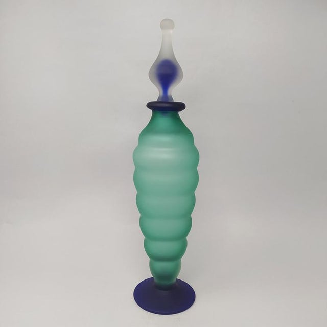 Green and Blue Bottle in Murano Glass by Michielotto, 1970s For Sale - Image 7 of 7