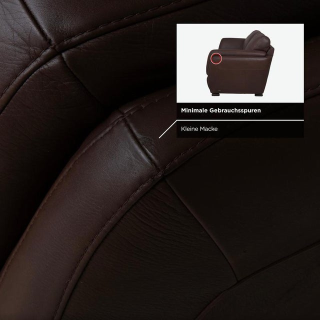 A399 2-Seater Dark Brown Leather Sofa from Natuzzi Editions For Sale - Image 6 of 12