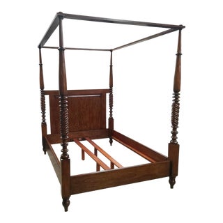 Baker Furniture Milling Road Cherry Queen Canopy Post Bed New For Sale