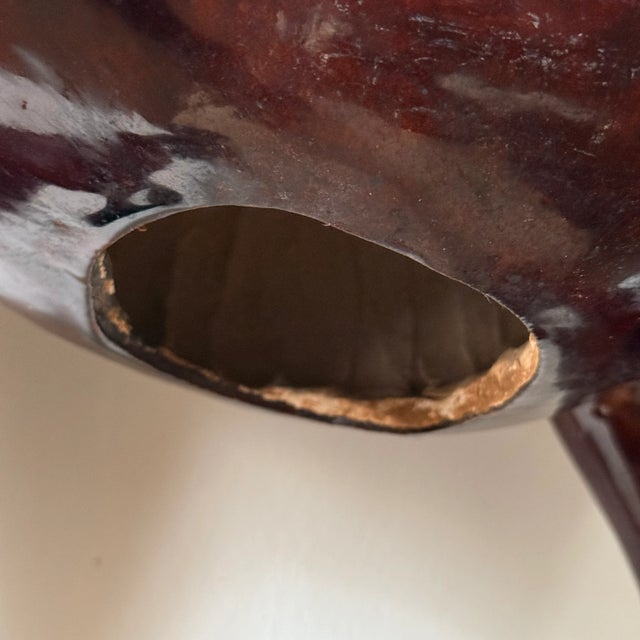 Chinoiserie Antique Tang Sancai Terracotta Horse in Brown Glaze - Exquisite Form and Detail For Sale - Image 3 of 10