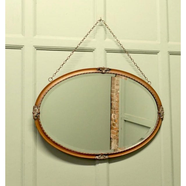 Arts and Crafts Oval Copper Wall Mirror, 1890 For Sale - Image 4 of 8