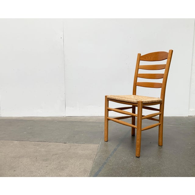 Set of Scandinavian Papercord Bench and Chair in Oak from TS For Sale - Image 5 of 18