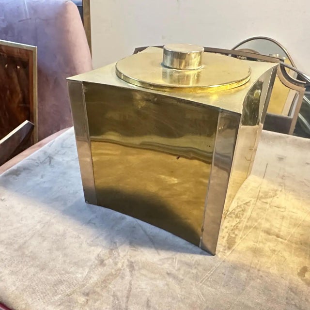 This is a striking example of Italian Mid-Century Modern design, dating from the 1970s. This Ice Bucket or Cooler features...