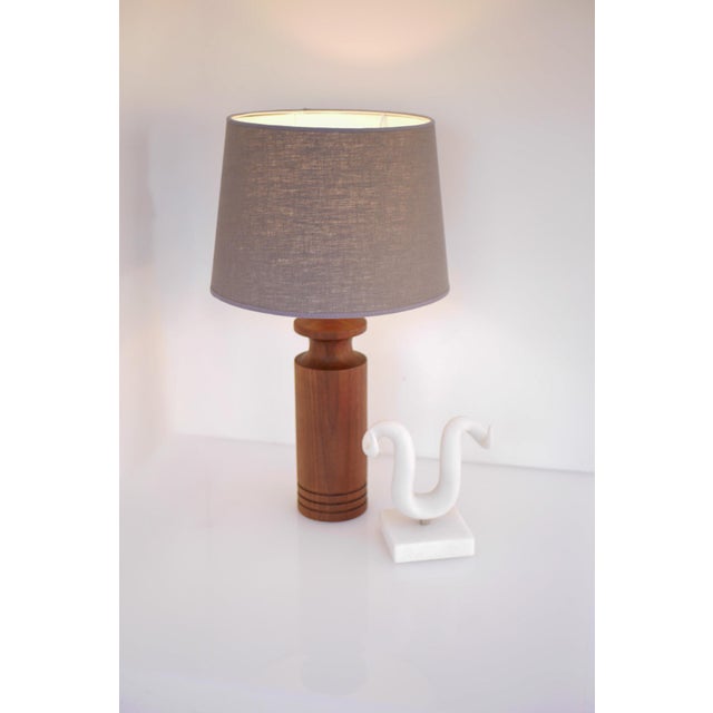 Large Mid-Century Modern Danish Teak Table Lamps, Set of 2 For Sale - Image 11 of 13