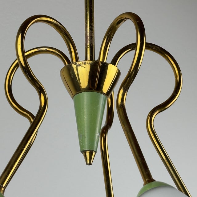 Vintage Stilnovo Chandelier, Italy 1940-50s, 1950s For Sale - Image 17 of 18